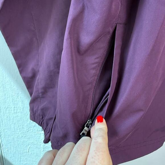 Lady Hagen Windbreaker Jacket Womens Large Purple Pocket Quarter Zip Long Sleeve - Picture 5 of 7